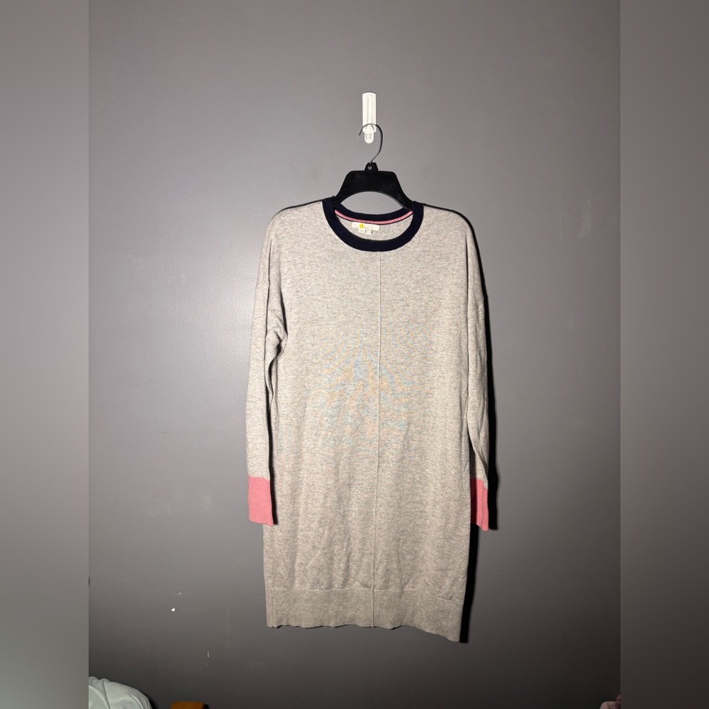 Boden Colourblock Knitted Sweater Dress in Grey Melange Women’s Size 10 - Picture 3 of 6